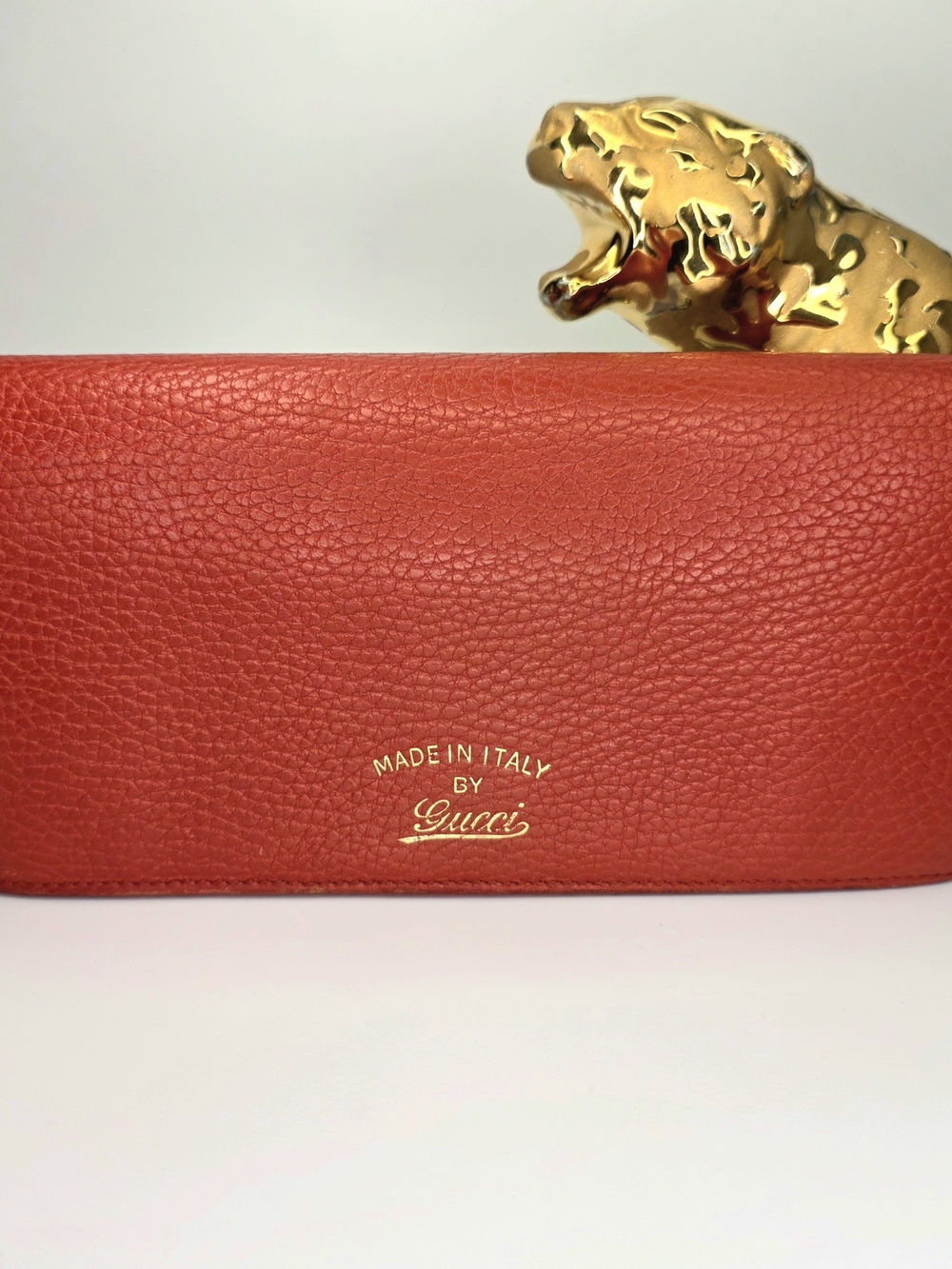 Gucci Red Pebbled Leather Long Wallet - Made in Italy By Gucci ✨️